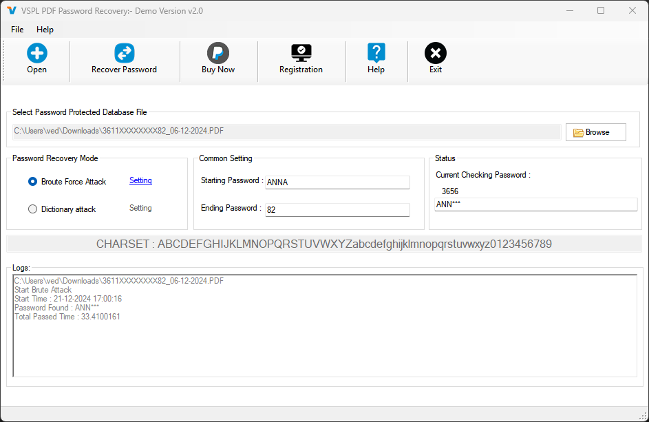 Recover Password From PDF File